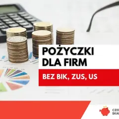 Kalkulator, monety i wykresy. Szybki kredyt dla firm bez BIK, ZUS, US. Czerwona skarbonka.
