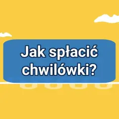 Szukasz sposobu na **pożyczkę na spłatę zadłużeń**? Grafika z postacią idącą w stronę niebieskiego prostokąta z napisem "Jak spłacić chwilówki?" sugeruje rozwiązanie problemu.