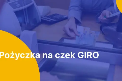Szybka pożyczka na czek GIRO bez sprawdzania baz. Dłoń podaje banknoty przy kasie.