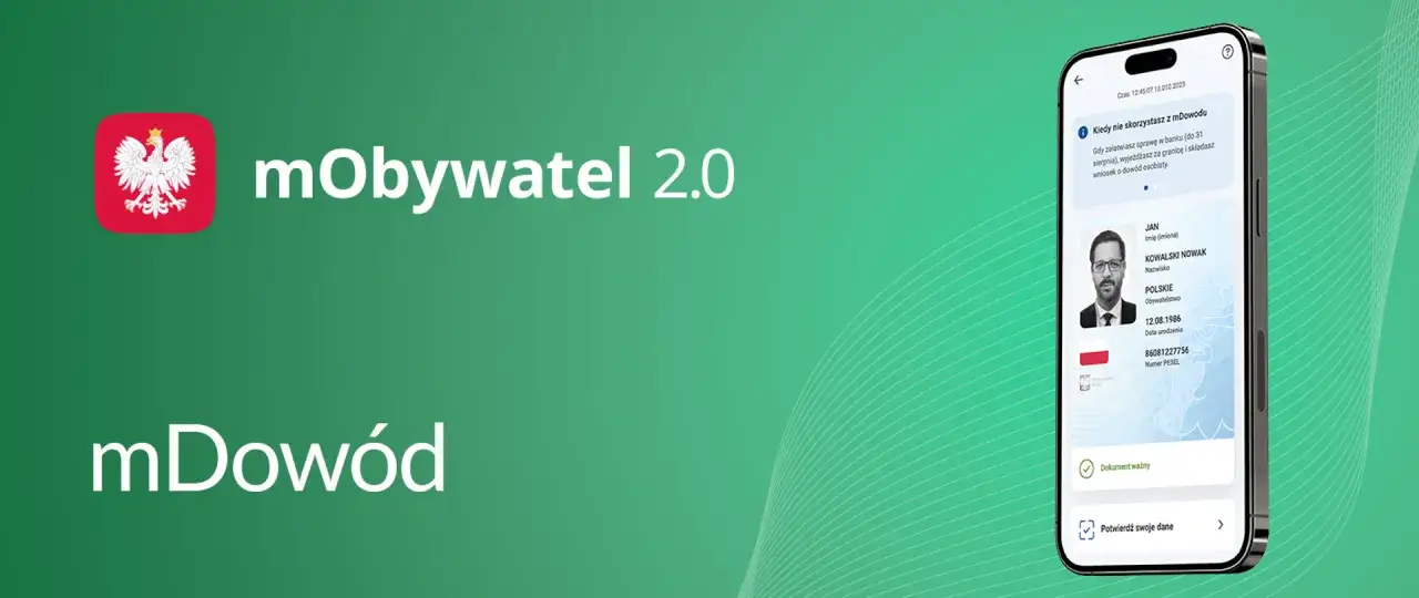 Aplikacja mObywatel 2.0 z mDowodem. Dowiedz się, jak cofnąć zastrzeżenie dowodu, gdy załatwiasz sprawy w banku lub wyjeżdżasz za granicę.