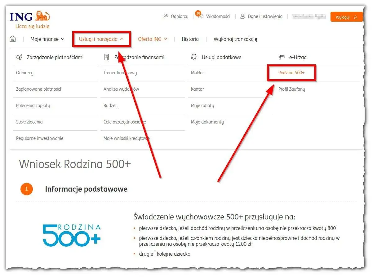 jak złożyć wniosek 800 plus online