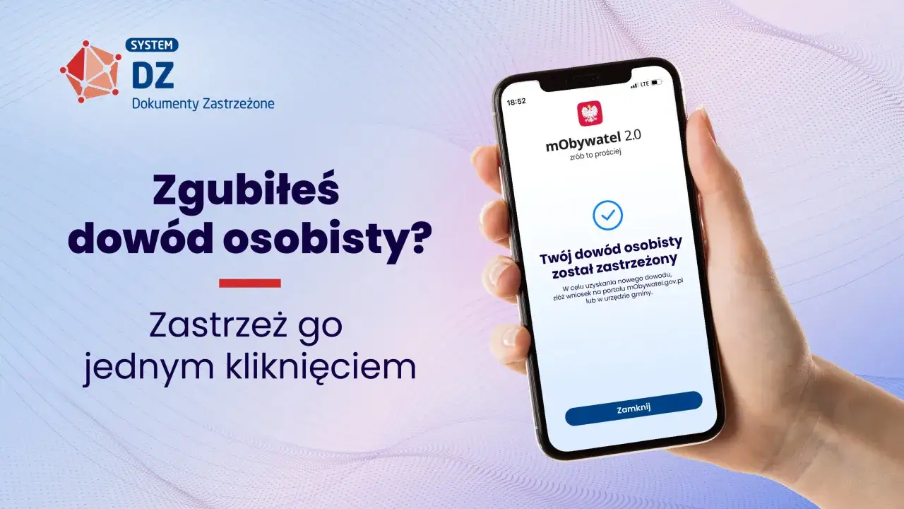 Zgubiony dowód? Zastrzeż go jednym kliknięciem w aplikacji mObywatel. To proste i szybkie rozwiązanie, które chroni Cię przed nieuprawnionym użyciem dokumentu.